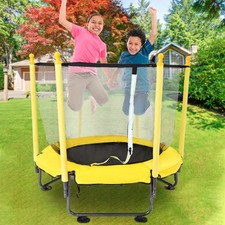 50In Kids Trampoline W/Enclosure Net Jumping Mat And Spring Cover Padding Gift