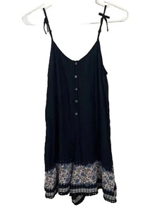 Abercrombie Kids Spaghetti Strap Navy Floral Romper Size Large (14). - Picture 1 of 5