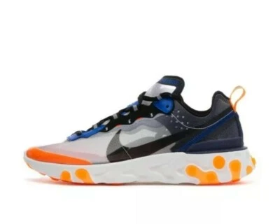 Nike React Element 87 Running UK 4.5 EUR 37.5  Wolf Grey Black Thuder Blue  - Image 1 of 4