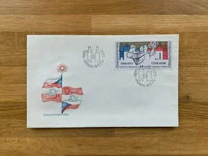 CZECHOSLOVAKIA 1975 FDC SOVIET RUSSIA FRIENDSHIP COOP TREATY FLAGS AID CHOOSE 1 - Picture 1 of 3