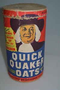 VINTAGE QUICK QUAKER OATS CEREAL 1951 TV ROY ROGERS CUP AD CARDBOARD LARGE RARE - Picture 1 of 8