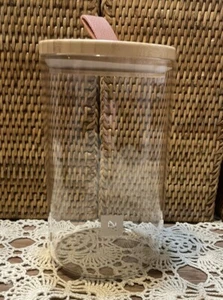 NEUF NESPRESSO Mini Présentoir Bidon Capsule Support Verre Bois Couvercle Conteneur - Photo 1/5
