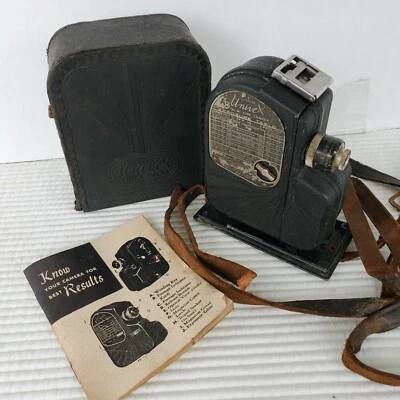 Cámara de Video Cine Univex 8mm Modelo A-8 Estuche Negro No Probado Para Pantalla de Piezas Foto 1 de 4