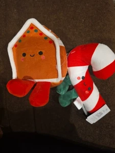 Hallmark Better Together Casa de pan de jengibre y bastón de caramelo Juego de felpa magnética Nuevo con etiquetas - Imagen 1 de 6