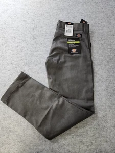 Dickies Men's Slim 30x32 Straight Fit Twill Work Pants - Charcoal Grey  - Picture 1 of 10