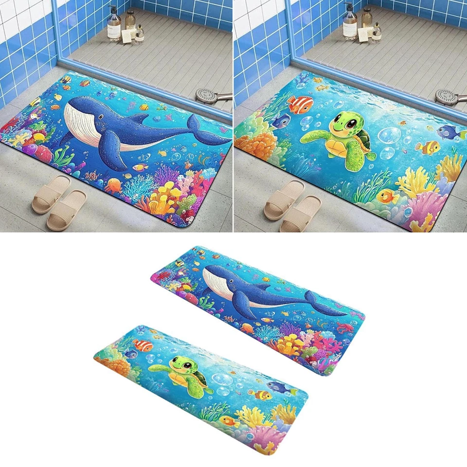 Bath Mat for Tub Bathtub Mat Rectangle Home Decoration Colorful Bathroom Floor - Bild 1 von 1