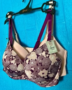 SET OF 2 SPREE LADIES PLUS PUSH UP PINK BRA SIZE 40D - Picture 1 of 4
