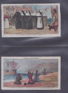 2 Silks cards CANADIAN HISTORY SERIES by Imperial Tobacco Co. Canada #s 13 & 14 - Picture 1 of 2