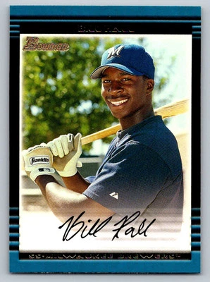 2002 Bowman #123 Bill Hall Milwaukee Brewers - Image 1 of 2