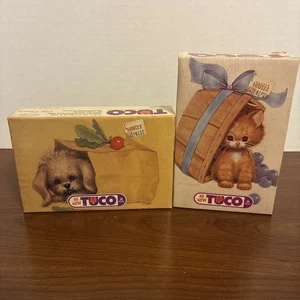 Vintage (lotto di 2) Tuco puzzle in miniatura per bambini cucciolo e gattino *SIGILLATO* - Foto 1 di 9