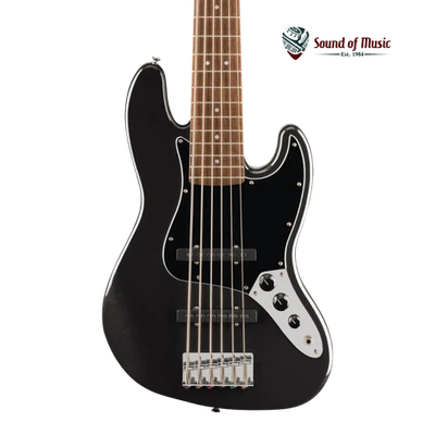 Squier Affinity Series™ Jazz Bass® VI, Laurel Fingerboard, Pickguard - Black - Image 1 of 4