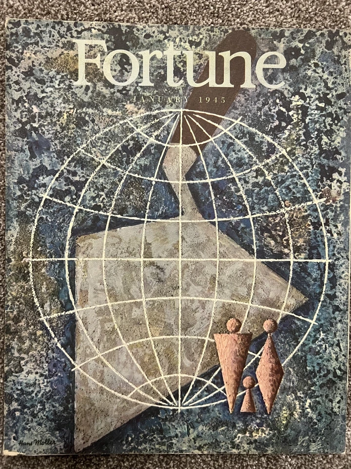 Fortune magazine – January 1945 – WWII articles, Russian cartoons – 232 pages - Image 1 of 4