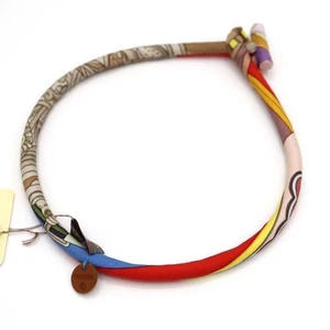 HERMES BRIDE DU SOIR 100% SILK NECKLACE 300216 - Picture 1 of 6