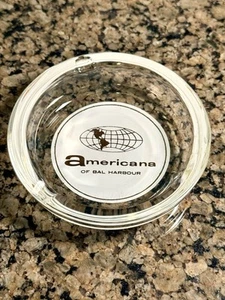 Vintage Americana of Bal Harbor Florida Glass Ashtray Miami Hotel Tobacco Smoke - Picture 1 of 10