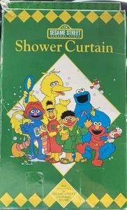 Tenda doccia traslucida vintage 1994 Sesame Street General Store—72” x 72” - Foto 1 di 5