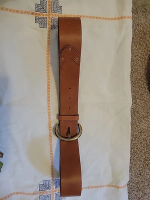 Vintage J. Crew XL Leather Belt 36-40 US BRASS - Image 1 of 4