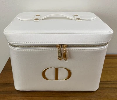 Estojo de maquiagem Dior Beauty branco/creme presente de fidelidade ~ estojo de maquiagem SEM CAIXA - Imagem 1 de 4