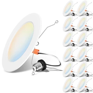 LED Recessed Light 6Inch, Can Lighting Color Selectable 2700/3000/4000/5000/6... - Picture 1 of 9