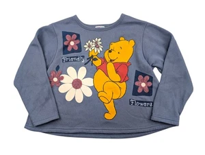 VTG Kids Disney Winnie The Pooh Shirt Long Sleeve Sweatshirt Pooh Bear Girls 6x - Picture 1 of 12