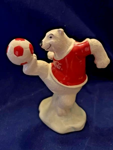 ENESCO Coca Cola sports POLAR BEAR...playing Soccer...1995 - Picture 1 of 8