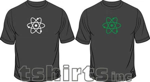 Herren T-Shirt Wissenschaft Streber Neuheit Atom leuchtet im Dunkeln 100 % Baumwolle ringgesponnen - Bild 1 von 1