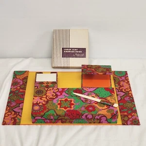 1970s Stylecraft Desk Pad Blotter Letter Opener Note holder Address book Vtg - Picture 1 of 12
