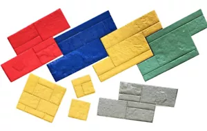 Walttools - Juego de estampillas verticales de hormigón Tru Tex - Ashler de piedra caliza - Imagen 1 de 4