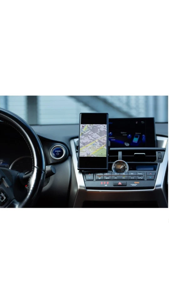 Junsun 360° Rotating Stand Car Mobile Phone Holder Air Vent - Grey - Image 1 of 4