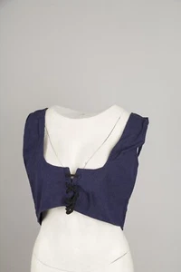 Mytholon Annabelle Mieder Baumwolle Blau L Larp Mittelalter #18442 - Bild 1 von 2