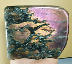 Polished Nice Rainbow Purple Flash Labradorite Spectrolite Freeform Reiki Stone - Picture 1 of 12