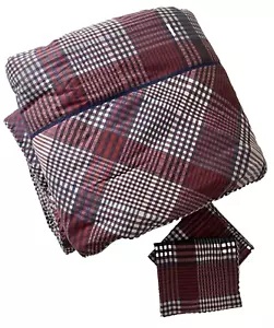 Tommy Hilfiger cotton King Comforter + 2 King shams SET BuckarooPlaid reversible - Picture 1 of 16