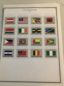 Collection Of Un On Pages All Mint Flags Offices In Geneva - Picture 1 of 14