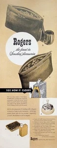 VINTAGE 1950s Print Ad ~ Rogers Smokers' Accessories ~ Tobacco Pouch, Pipe... - Picture 1 of 1