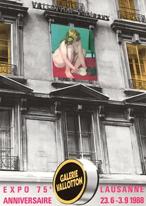 Galerie Vallotton - Lausanne ORIGINAL Schweizer Museums-Plakat von 1988 - Picture 1 of 1