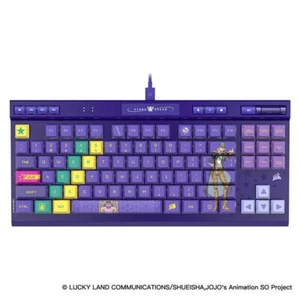 87 Keys JoJo’s Bizarre Adventure Kujo Jotaro K70 RGB TKL PBT Mechanical Keyboard - Picture 1 of 14