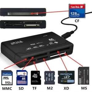 USB 2.0 Memory Card Reader Adapter Fit For CF/TF/SD/Micro SD/XD/M2/MS Card - Picture 1 of 8