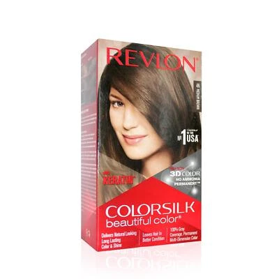 Revlon Colorsilk Schöne Farbe mit Keratin Medium Brown 4N Für Alle Haare - Bild 1 von 4