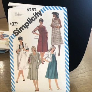 Simplicity Size 10 Maternity Jumper With Jacket Uncut Vintage Pattern - Picture 1 of 2