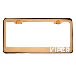 Rose Gold Chrome License Plate FVIPERe VIPER Laser Etched Metal Screw Cap - Picture 1 of 8