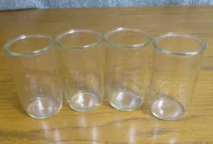 4 Vasos Brockway Vintage - Vidrio Transparente - Jalea Tarro Jugo Vaso - 4" de Alto - Imagen 1 de 7