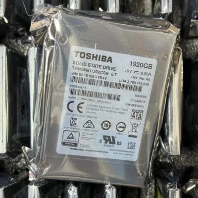 1.92TB SSD TOSHIBA HK4R SATA eMLC THNSN81Q92CSE ET 1920GB Solid State Drive - Image 1 of 4