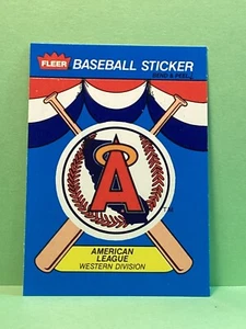 Anaheim Los Angeles Angels1989 fleer baseball team sticker card - Picture 1 of 1