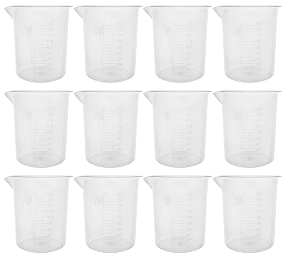 EISCO 2000mL 2L Polypropylene Graduated Beaker w/ Pour Spout CH0137FF