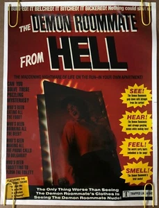 Original Vintage Poster The demon roommate from hell 1980s pinup Movie - Picture 1 of 7