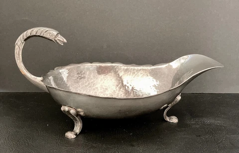 Sterling Silver 950 Swan Gravy Boat Cover