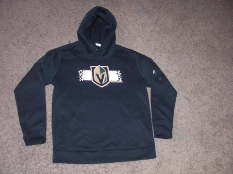 LAS VEGAS GOLDEN KNIGHTS black Adidas athletic Hoodie Sweatshirt youth XL Cover