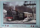 The House of Puzzles " Getting Up Steam (Train No. 825) 1000 pc Deluxe Puzzle 
