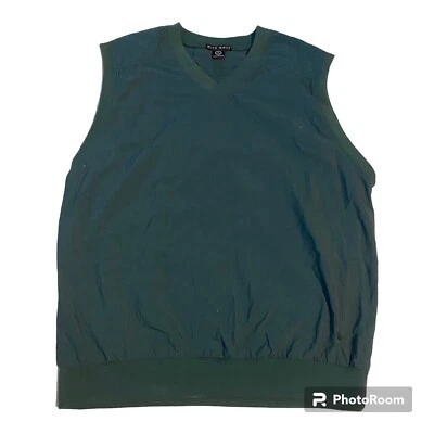 Vintage Nike Golf Mens L Green V-Neck Sleeveless Pockets Windbreaker Vest Sz L - Image 1 of 2