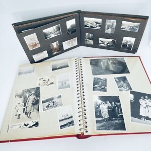 2 VINTAGE PHOTO ALBUMS 1920s 30s LIFE & TIMES 200 INDIVIDUAL PHOTOS BW ALL SHOWN