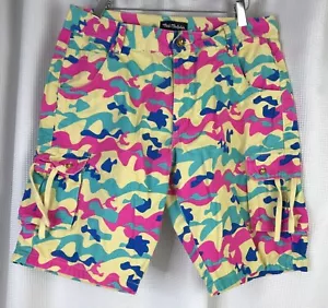 PINK DOLPHIN Herren mehrfarbig Camouflage Camouflage Cargo Shorts GRÖSSE 32 - Bild 1 von 10